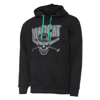 MADCAT PULÓVER SKULL HOODIE M, FEKETE