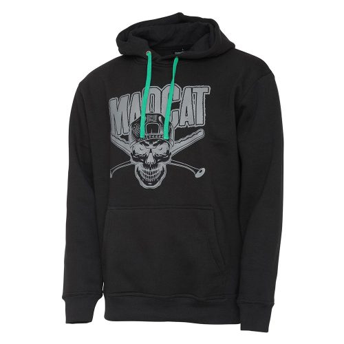 MADCAT PULÓVER SKULL HOODIE L, FEKETE