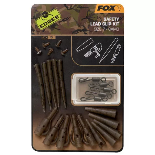 Fox EDGES™ Camo Safety Lead Clip Kit (Size 7)