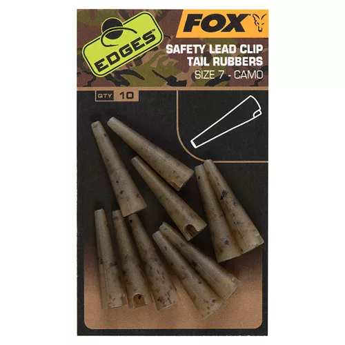 Fox EDGES™ Camo Safety Lead Clip Tail Rubbers (Size 7)