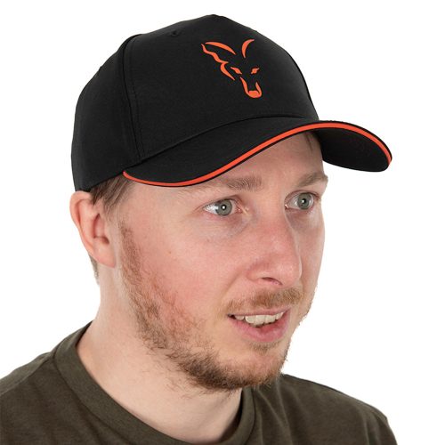 Fox Collection Baseball Cap Black & Orange