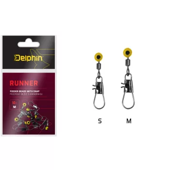 Feeder futó és forgó kapoccsal Delphin RUNNER / 10db
