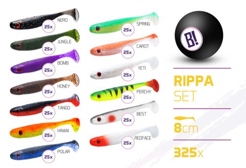 Műcsali szettek BOMB Rippa 8cm / 325db