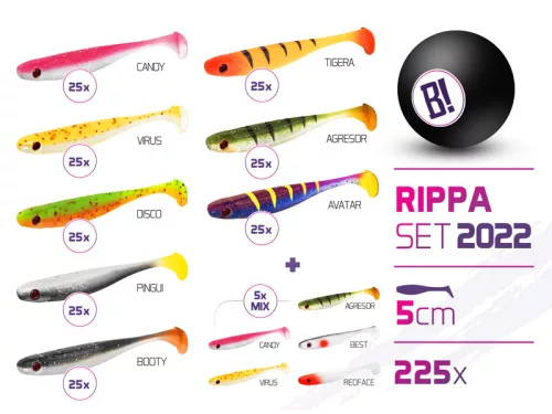 BOMB Rippa csali szett 2022 színek 5cm / 225db