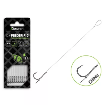 Delphin Fluoro Sting Feeder Rig / 10db