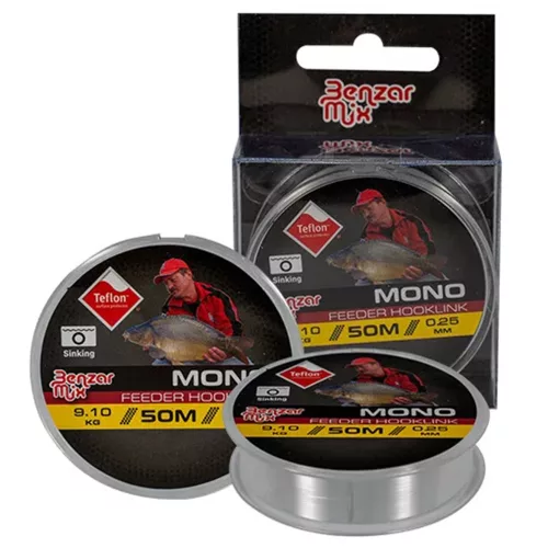 ZSINÓR BENZAR MONO FEEDER HOOKLINK 50M 0.10MM