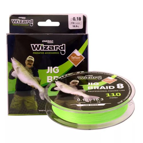 ZSINÓR WIZARD JIG BRAID 0,06MM 4.0 KG 110M LIME GREEN