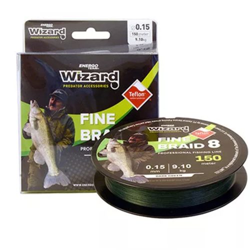WIZARD FINE BRAID 8 0,06 150M 4KG DARK GREEN
