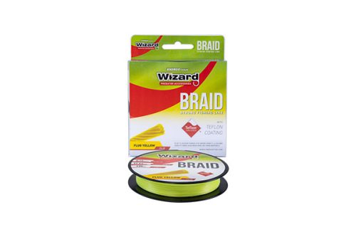 WIZARD BRAID FLUO SÁRGA FONOTT ZSINÓR 0,25 135M 19,25KG