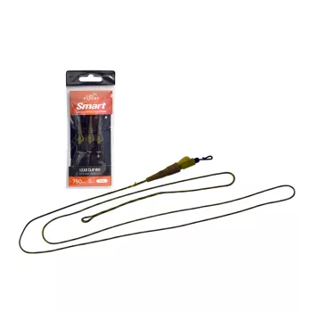   CARP EXPERT ELŐKÖTÖTT LEADCORE SZERELÉK GYORSKAPOCCSAL BARNA 3 DB/CSOMAG