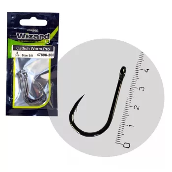 WIZARD CATFISH WORM PRO BRAZED 3/0 3DB/CS
