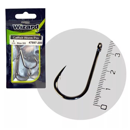 WIZARD CATFISH WORM PRO 4/0 3DB/CS