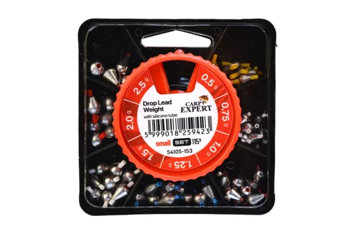 CARP EXPERT SMALL BETÉTES CSEPPÓLOM KÉSZLET 0,5-2,5G NATUR  115G
