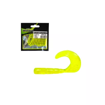 WIZARD HARPEX TWIST LARVA CLEAR-GREEN 5CM 10PCS/BAG