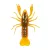 LIVETARGET 2.8" CRAWFISH UN-RIGGED ORANGE / GREEN 71 MM SINKING 6DB/CS
