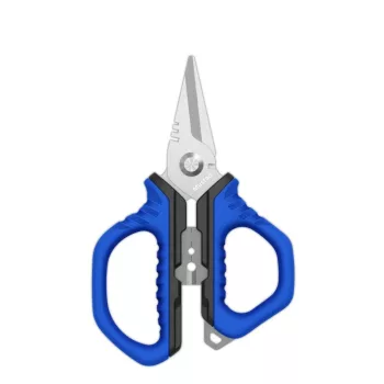   MUSTAD 5", SCISSORS, 420 STAINLESS STEEL, FINE POLISHED BLUE