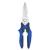 MUSTAD 8" HD 420 STAINLESS STEEL, SPRING ASSIST SCISSORS BLUE