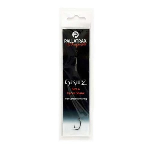 PALLATRAX GRIPZ CURVE SHANK HAIR RIGS SIZE 6 25LB STEAMLINK