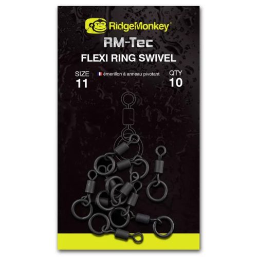 RIDGEMONKEY RM_TEC FLEXI RING SWIVEL SIZE11 KARIKÁS FORGÓ 10DB