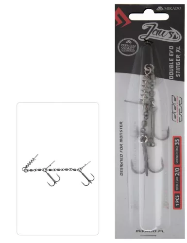 Mikado Jaws Double Evo Stinger XL Forgóval No. 2/0