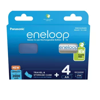   eneloop BK-3MCDEC4BE AA/ceruza 2000mAh Ni-MH akkumulátor 4db/csomag + akkubox