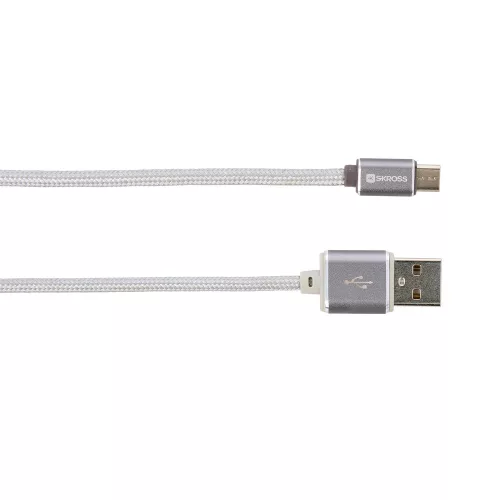 SKROSS Steel Line USB kábel, töltő, szinkron (microUSB) 1m