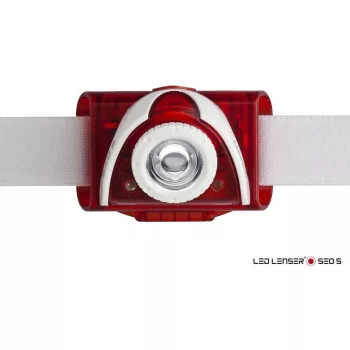 LEDLENSER SEO5 3xAAA 180 lm fejlámpa piros