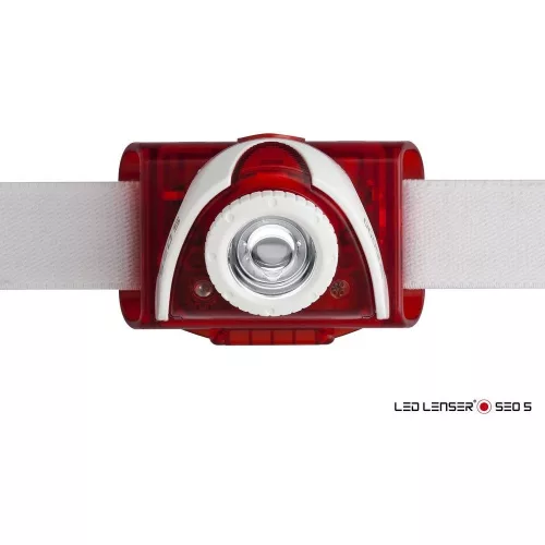 LEDLENSER SEO5 3xAAA 180 lm fejlámpa piros