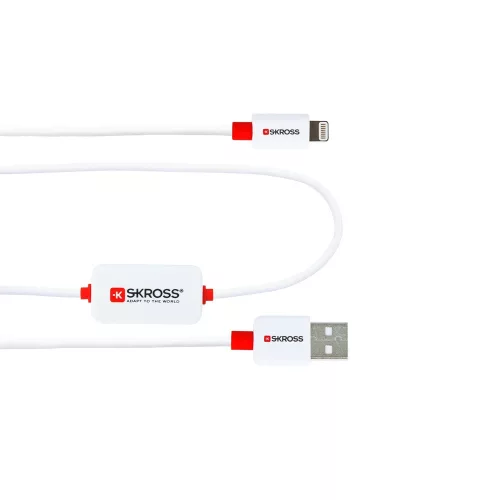 SKROSS USB kábel, töltő, szinkron, alarm (lightning) 1m