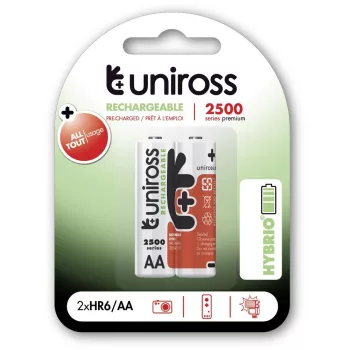   Uniross AA/ceruza 1,2V 2500mAh Ni-MH HYBRIO akkumulátor 2 db/csomag