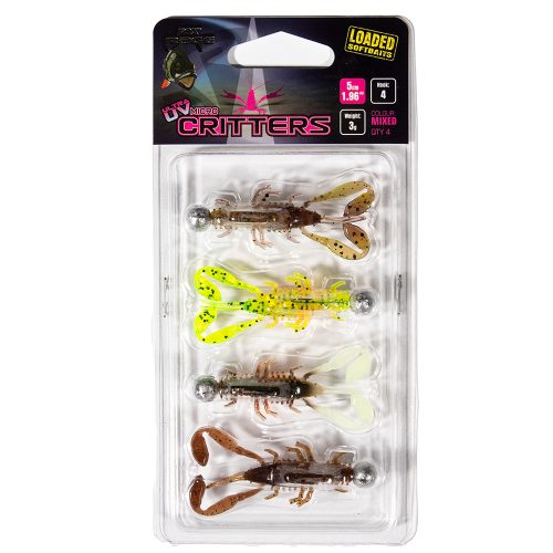Fox Rage Ultra UV Micro Critter Mixed Colour Loaded Lure Pack