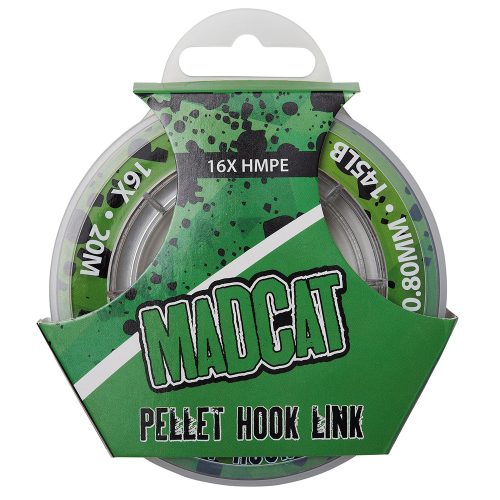 MADCAT ELŐKEZSINÓR PELLET HOOK LINK, 16X, 20M, 0,80MM, 65KG, BARNA