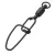 MADCAT FORGÓ KAPOCS STAINLESS BALL BEARING SWIVELS WITH SNAP, 3 MÉRET, 90KG