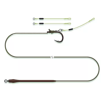 MADCAT QUICK CHANGE PELLET RIG, 55CM, 0,75MM/1,20