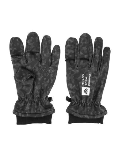 Mikado Black Camo Softshell Kesztyű - L