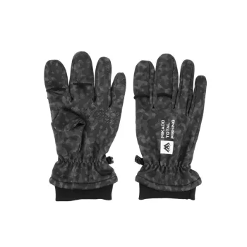 Mikado Black Camo Softshell Kesztyű - XL